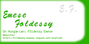 emese foldessy business card