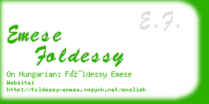 emese foldessy business card